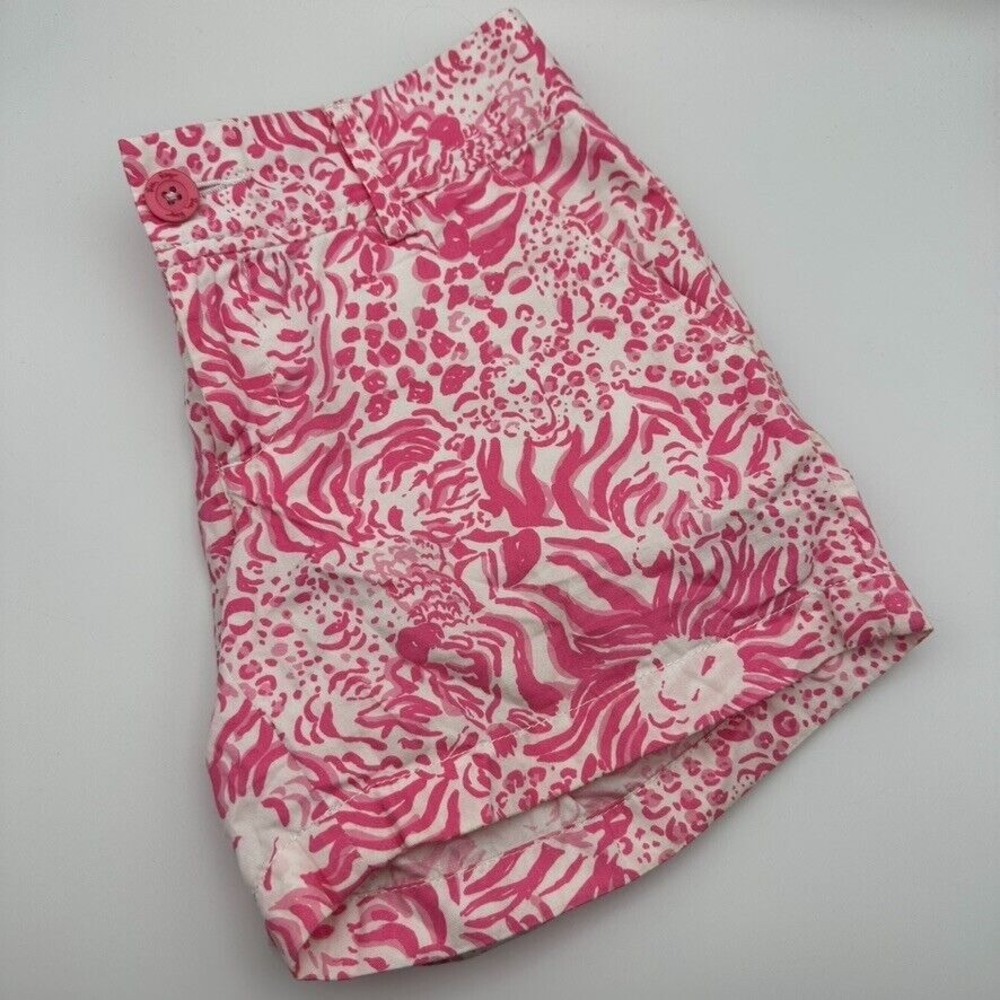 Lilly Pulitzer Callahan Shorts Get Spotted Pink Lion Size 2 - Picture 2 of 6